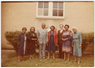 Members in front of Janes Church