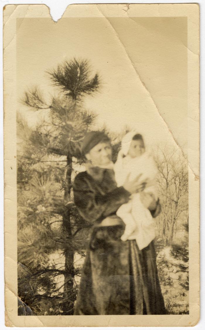 Woman holding baby 