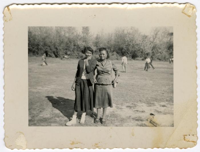 Mattie McNair poses with student