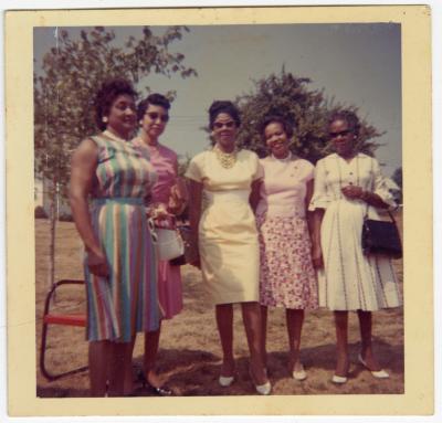Women dressed for church