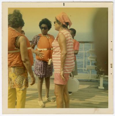Women on a boating excursion
