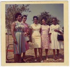 Women dressed for church