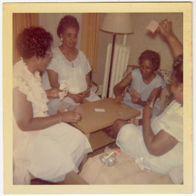 Group of women playing cards