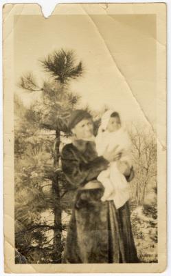 Woman holding baby 