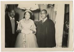 Newlyweds James and Gertrude Manuel on their wedding day 
