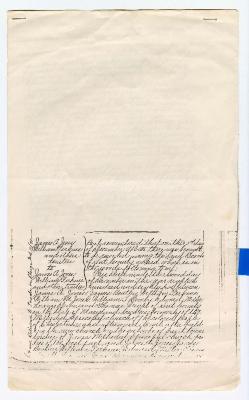 Handwritten deed for Janes M.E. Church, December 3, 1885