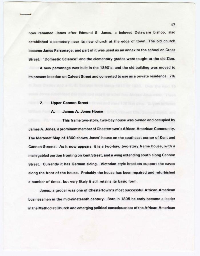 Properties related to James A. Jones and William Perkins 