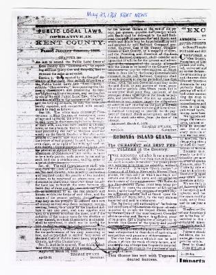 Kent News from 1868 describing who is eligible to vote
