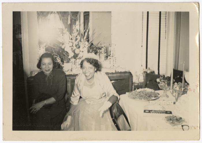 Gertrude Manuel and wedding guest