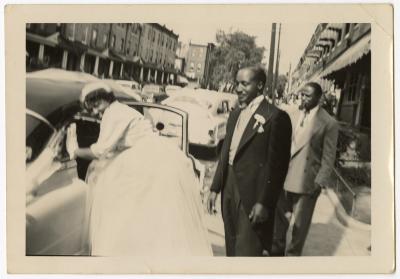 James and Gertrude Manuel depart for their honeymoon
