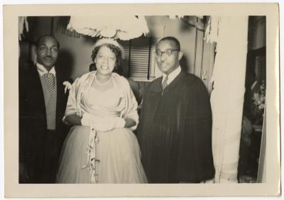 Newlyweds James and Gertrude Manuel on their wedding day 