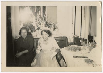 Gertrude Manuel and wedding guest