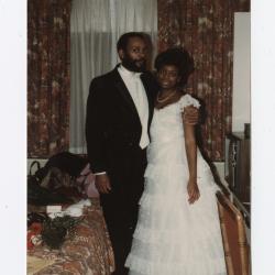 Debutante photo of Angela Jones Sampson with her father Harold Jones