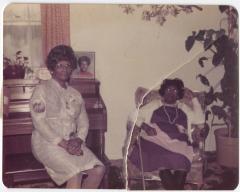 Rose Dorsey and Ada Butler by the piano