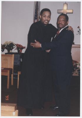 Men embracing