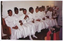 Young women in white 