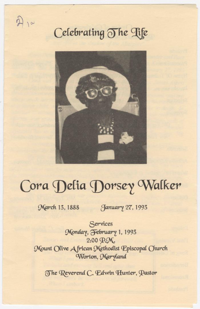 Celebration of life: Cora Delia Dorsey Walker