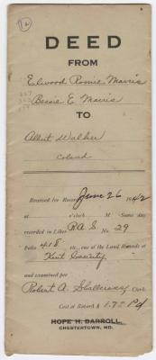 Deed: Elwood Romie Morris and Bessie E. Morris to Albert Walker, July 23, 1942