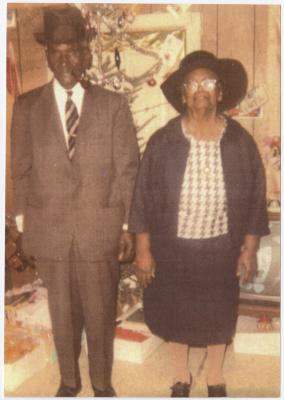 Reverend Albert and Cora Walker dressed for church