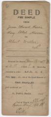 Deed: James Elwood Morris and Mary Ethel Morris to Albert Walker, January 11, 1919