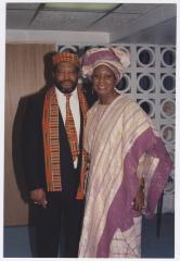 Two people in traditional African dress