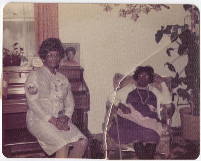 Rose Dorsey and Ada Butler by the piano