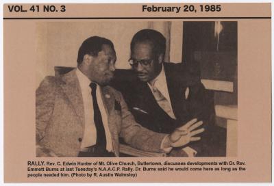 Discussion at an N.A.A.C.P. rally