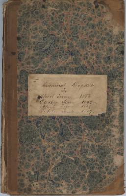 Criminal Docket for April term 1858 through October term 1859
