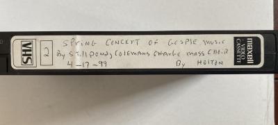 "Spring Concert of Gospel Music by Still Pond, Colemans Church Mass Choir by Holton"