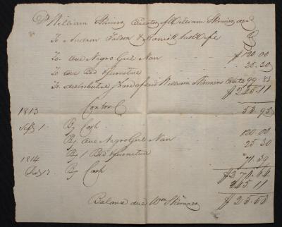 Partial will of William Skinner