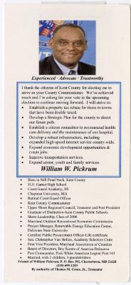"Pick Pickrum" campaign flier
