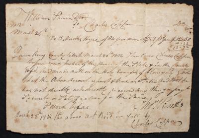 William Skinner's hire of an enslaved man