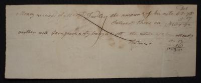 Receipt of Mr. J. Sudler