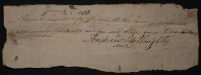 Payment from Capy Pritechett to Andrew Mark Milloughby
