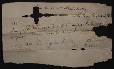 Account of Mrs. Alice Hackett and payment to Perry E. Noel