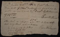 Record of amount due of Hackett to Wilmer