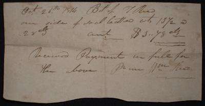 Confirmation of T. Reed payment to William Reed