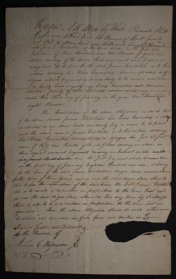 An agreement for the hiring of enslaved man named Sam
