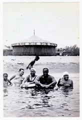 The Ringgold family swimming at Sparrow's Beach, 1953