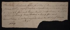 "Wm. Skinner Note"