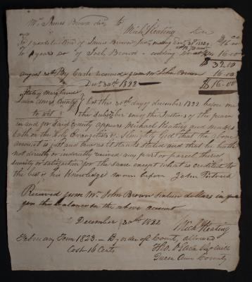 Tuition owed by James Brown to Mich Keating