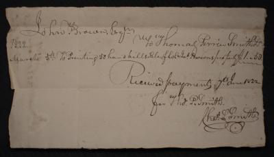 John Brown's payment to Thomas Perrin Smith
