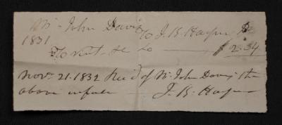 Receipt of payment from John Davis