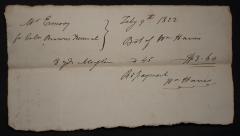 Receipt for funeral materials