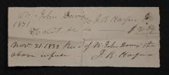 Receipt of payment from John Davis