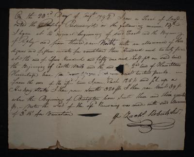 “Memorandum of Mr. Robert’s Running of Ripley Resurveyed”