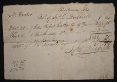Invoice of Mr. Hackett