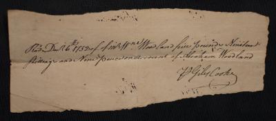 Payment from Lynel Woodland to Abraham Woodland