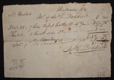 Invoice of Mr. Hackett