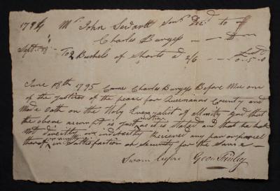 "Chas Burgess ag John Seward"